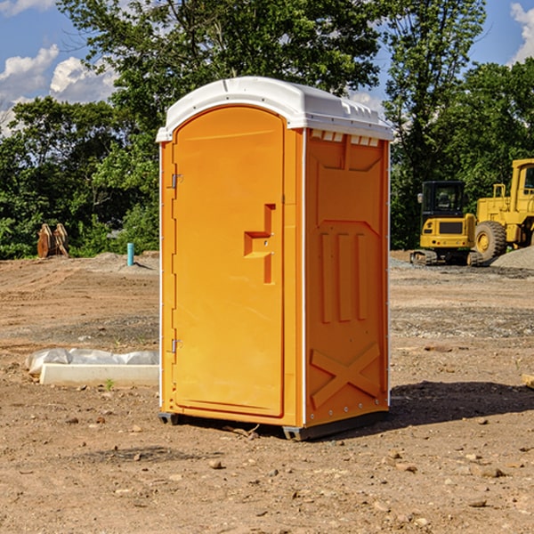 how often are the portable toilets cleaned and serviced during a rental period in Weeki Wachee Gardens Florida